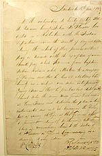 Letter written by William Caldwell