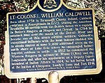 Historic plaque for William Caldwell