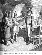 The meeting of Brock and Tecumseh