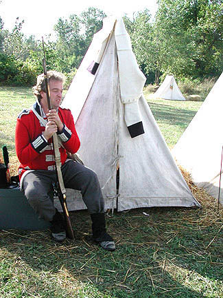 Jeff Mason as a foot soldier in the British Army