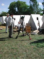 Re-enactors in camp