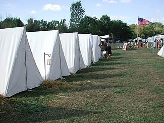 Re-enactors' camp