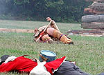 Re-enactment of the death of Tecumseh