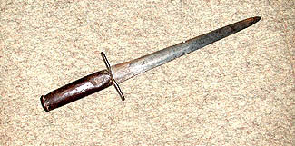 This knife was found at the wreck of the General Myers, one of the British boats that was sunk by the Americans during the retreat up the Thames River.