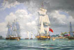 The British fleet leaving Amherstburg