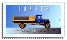 Gotfredson truck on a stamp