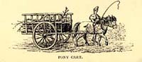 Pony cart, From "Memories of a Half-Century" by Bela Hubbard (G.P. Putnam's Sons, 1887)