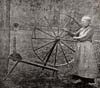 Mrs. Thomas Bondy at the Spinning Wheel, end of 19th or beginning of 20th century, "Township of Sandwich" by Frederick Neal (The Record Printing Co., 1909), P8450