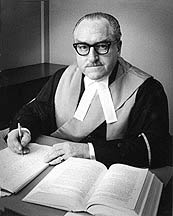 Photograph of Bruce Macdonald in judges robes