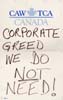 Placard from Day of Protest, 1996 (back)