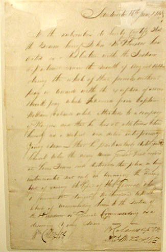 Letter written by William Caldwell