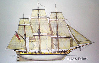 The H.M.S. Detroit by Morgan