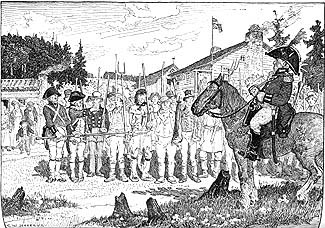 A picture of the Upper Canada Militia by C.W Jefferys