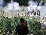 Re-enactors fighting in a skirmish