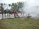 Re-enactors in a battle