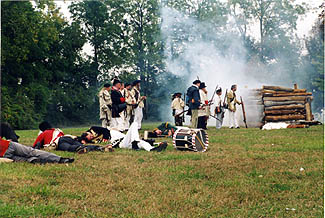 Re-enacting the burning of Moraviantown