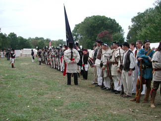 Re-enactors as American troops