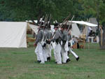 American re-enactors in camp