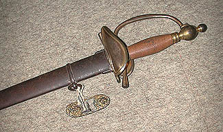 Detail of a British infantry officer's sword